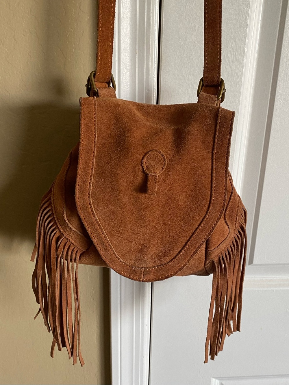 Ecote 100% Suede Fringe Convertible Backpack Crossbody Bag